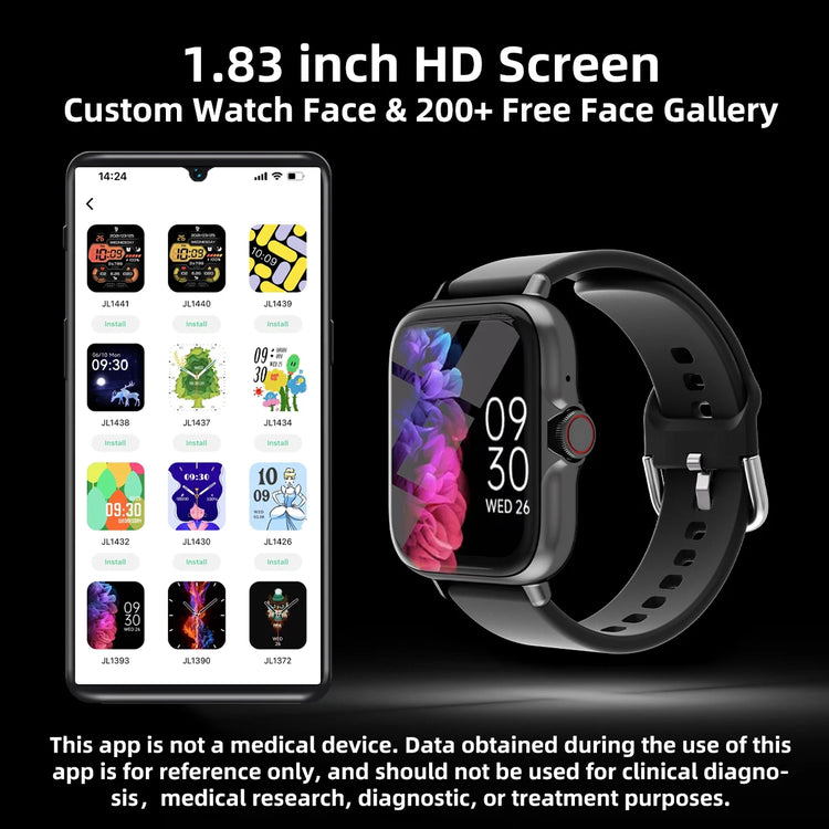 AquaSync 1.83 SmartWatch Power Style and Control at a Glance