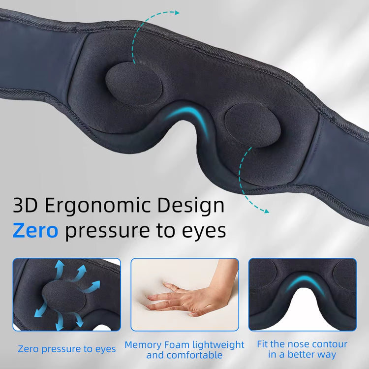 DreamTune 3D Bluetooth Sleep Mask with Wireless Headset