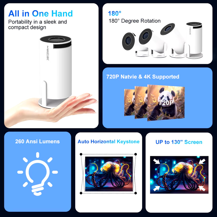 CineCast HY300 PRO 4K Smart Projector with WiFi 6