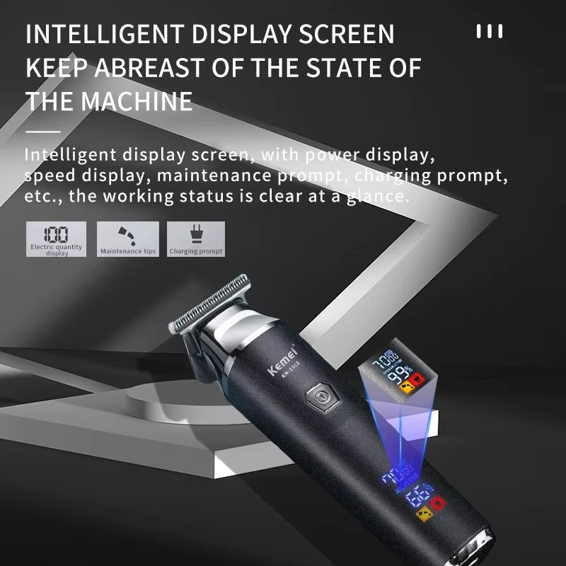 ZeroBlade Pro Cordless 7000RPM Hair Trimmer with LCD Display