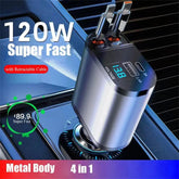 VoltRush 4-in-1 Retractable Car Charger  